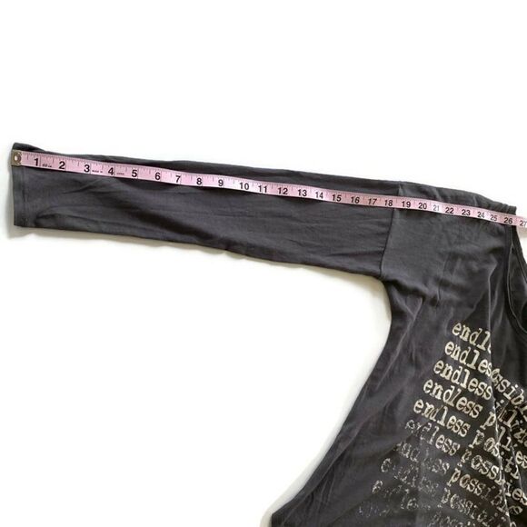 Signorelli Endless Possibilities Long Sleeve Graphic Tee Gray White S - Picture 5 of 8